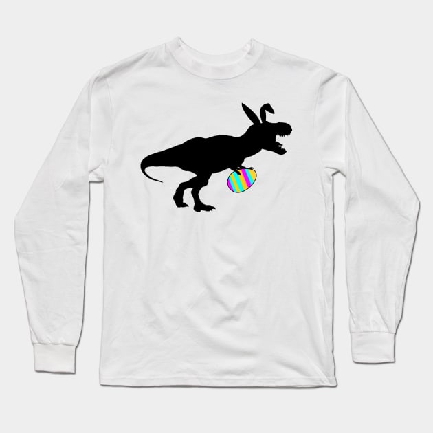 Ark Survival Evolved-Easter Bunny T Rex Long Sleeve T-Shirt by Cactus Sands